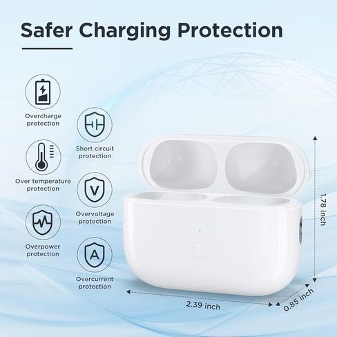 حافظة شحن متوافقة مع AirPods Pro، حافظة شحن لاسلكية بديلة لشاحن AirPod Pro الجيل الأول/ الثاني (بدون سماعات أذن) (USB-C) in Saudi Arabia