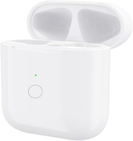 Wireless Charging Case Only for AirPods 1st 2nd gen ， Charger Case Compatible with AirPods 1/2 Gen Replacement Charger Cases, Support Bluetooth Pairing&Sync Button, Earbuds Not Included in Saudi Arabia
