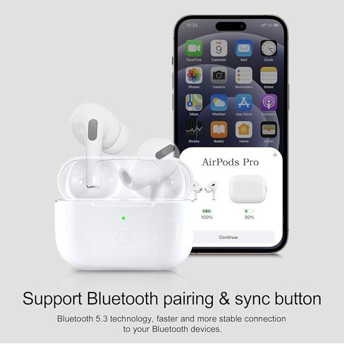 حافظة شحن متوافقة مع AirPods Pro، حافظة شحن لاسلكية بديلة لشاحن AirPod Pro الجيل الأول/ الثاني (بدون سماعات أذن) (USB-C) in Saudi Arabia