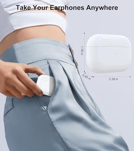 حافظة شحن متوافقة مع AirPods Pro، حافظة شحن لاسلكية بديلة لشاحن AirPod Pro الجيل الأول/ الثاني (بدون سماعات أذن) (USB-C) in Saudi Arabia