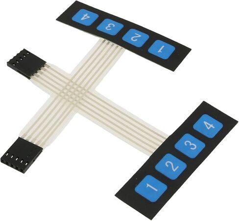 4PCS 1x4 White Matrix Membrane Switch with FPC Circuit for Single Chip Microcomputers Expansion Keyboard in Saudi Arabia