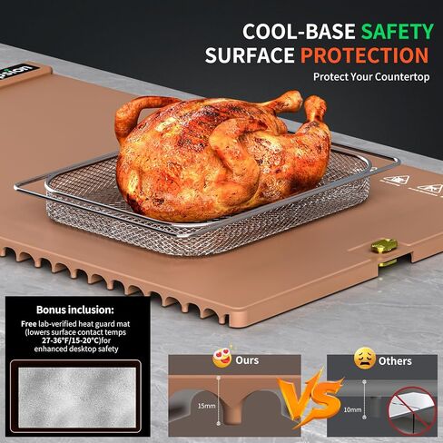Heapsion Food Warming Mat, Electric Plate with 6 Level Temp 5 Hour Timer, 24x15'' Roll-Up Portable Warming Tray for Dinner Parties, Gatherings, and Holidays (Beige) in Saudi Arabia