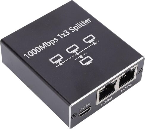 1000Mbps Gigabit Ethernet Splitter 1 to 3, High Speed Network Splitter RJ45 Internet Ethernet Switch, RJ45 Gigabit Cable for PC, Laptop in Saudi Arabia