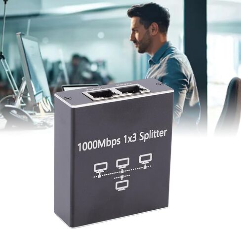 1000Mbps Gigabit Ethernet Splitter 1 to 3, High Speed Network Splitter RJ45 Internet Ethernet Switch, RJ45 Gigabit Cable for PC, Laptop in Saudi Arabia
