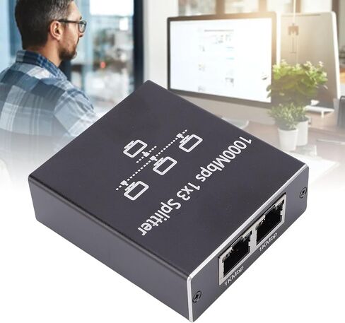 1000Mbps Gigabit Ethernet Splitter 1 to 3, High Speed Network Splitter RJ45 Internet Ethernet Switch, RJ45 Gigabit Cable for PC, Laptop in Saudi Arabia