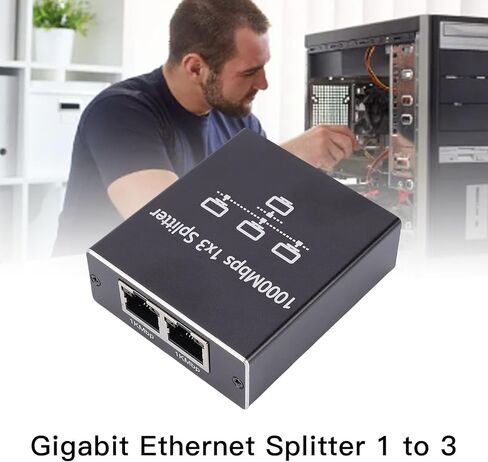 1000Mbps Gigabit Ethernet Splitter 1 to 3, High Speed Network Splitter RJ45 Internet Ethernet Switch, RJ45 Gigabit Cable for PC, Laptop in Saudi Arabia