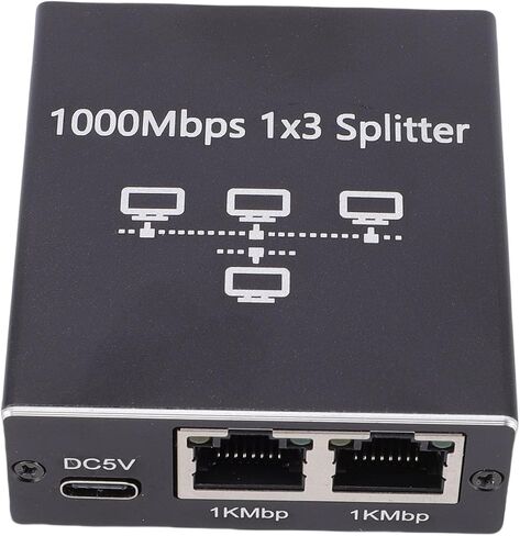 1000Mbps Gigabit Ethernet Splitter 1 to 3, High Speed Network Splitter RJ45 Internet Ethernet Switch, RJ45 Gigabit Cable for PC, Laptop in Saudi Arabia