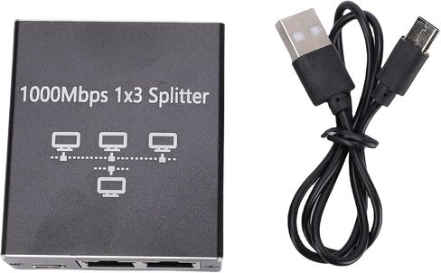 1000Mbps Gigabit Ethernet Splitter 1 to 3, High Speed Network Splitter RJ45 Internet Ethernet Switch, RJ45 Gigabit Cable for PC, Laptop in Saudi Arabia
