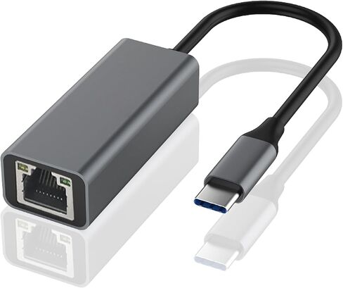 محول USB C إلى إيثرنت، محمول بسرعة 1 جيجابت في الثانية USB C إلى RJ45، التوصيل والتشغيل، محول إيثرنت متوافق مع MacBook Pro/Air، iPad Pro، iPhone 17 Pro/Max، Galaxy S23/S9، XPS، Chromebook in Kuwait