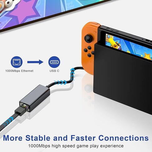 محول USB C إلى إيثرنت، محمول بسرعة 1 جيجابت في الثانية USB C إلى RJ45، التوصيل والتشغيل، محول إيثرنت متوافق مع MacBook Pro/Air، iPad Pro، iPhone 17 Pro/Max، Galaxy S23/S9، XPS، Chromebook in Kuwait