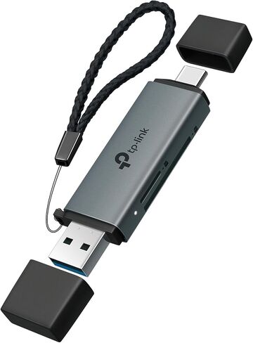 TP-Link SD Card Reader, 2-in-1 USB 3.0 Type-C&A Dual Slot Memory Card Reader for SD/Micro SD/SDHC/SDXC, High-Speed Data Transfer, Plug & Play with Windows, macOS, iPadOS, Android & Chrome OS (UA430D) in Saudi Arabia