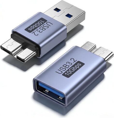 محول USB C إلى Micro B (حزمتان)، USB 3.2 بسرعة 10 جيجابت في الثانية من النوع C إلى Micro USB B ذكر in Kuwait