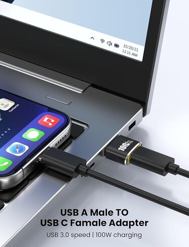 10 Pack 100w USB to USB C Adapter,Usba to Usbc Adapter (Male to Female) Mainly for Charging,Compatible with iPhone17 16 15 Plus Pro Max,iPad Air Mini 6 7,Samsung Galaxy S25-S22,iPad Air,Pixel in Saudi Arabia