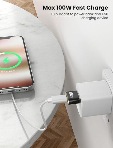 10 Pack 100w USB to USB C Adapter,Usba to Usbc Adapter (Male to Female) Mainly for Charging,Compatible with iPhone17 16 15 Plus Pro Max,iPad Air Mini 6 7,Samsung Galaxy S25-S22,iPad Air,Pixel in Saudi Arabia
