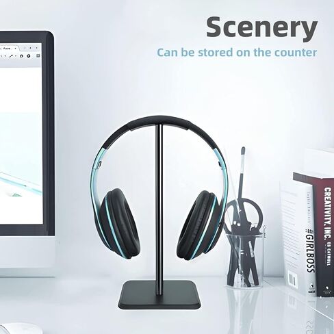 Headphone Stand, Detachable Headset Holder with TPU Non-Slip Silicone Over-Ear Gaming Earbuds, Suitable for Table, Showcase in Saudi Arabia