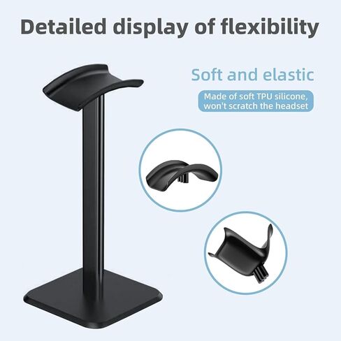 Headphone Stand, Detachable Headset Holder with TPU Non-Slip Silicone Over-Ear Gaming Earbuds, Suitable for Table, Showcase in Saudi Arabia