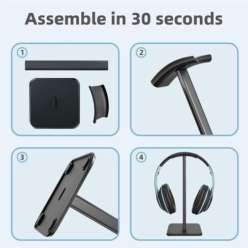 Headphone Stand, Detachable Headset Holder with TPU Non-Slip Silicone Over-Ear Gaming Earbuds, Suitable for Table, Showcase in Saudi Arabia