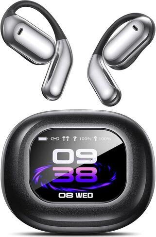 AI Language Translation Earbuds, OWS LCD Touchscreen Real-Time Translator for 144 Languages & Accents Includes Free Subscription Translation Device Earphones for Travel Business Learning, Black 7 in Saudi Arabia
