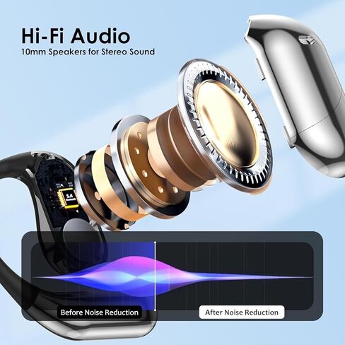 AI Language Translation Earbuds, OWS LCD Touchscreen Real-Time Translator for 144 Languages & Accents Includes Free Subscription Translation Device Earphones for Travel Business Learning, Black 7 in Saudi Arabia