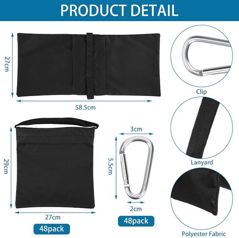 Nuogo Photography Sandbags Heavy Duty Weight Bags | with Metal Hooks, Stabilize Tripods for Wedding Outdoor, Photography Video Studio Boom Mics Furniture Against Wind in Kuwait