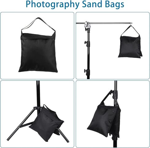 Nuogo Photography Sandbags Heavy Duty Weight Bags | with Metal Hooks, Stabilize Tripods for Wedding Outdoor, Photography Video Studio Boom Mics Furniture Against Wind in Kuwait