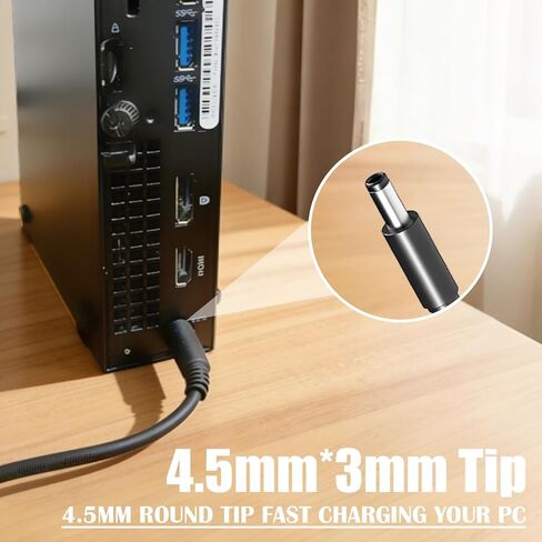 شاحن 90 واط متوافق مع سلك الطاقة Dell Optiplex 3060 7050 7060 7020 7010 7040 7070 7080 7090 3046 3050 3070 3080 3090 5050 5060 محول تيار متردد صغير للأعمال المكتبية وإمدادات الطاقة لسطح المكتب in Kuwait