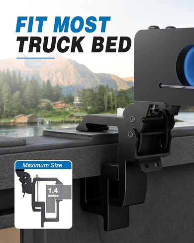 Fishing Pole Rack for Truck Bed Fishing Rod Holder Truck Fishing Pole Holder Holds up to 8 Rods or 4 Fly Rods Storage Organizer for Ford F150 Dodge Ram Tundra in Saudi Arabia