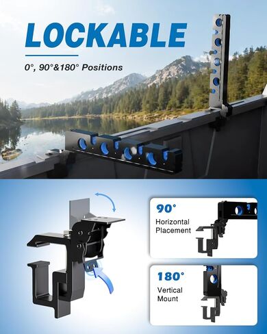Fishing Pole Rack for Truck Bed Fishing Rod Holder Truck Fishing Pole Holder Holds up to 8 Rods or 4 Fly Rods Storage Organizer for Ford F150 Dodge Ram Tundra in Saudi Arabia