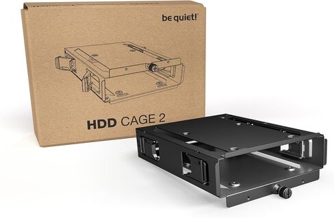 be quiet! HDD Cage 2, Cage for Selected be quiet! Enclosures, Vibration Reduced Operation of HDDs and up to 2 SSDs, Decoupled Clips, Easy Assembly, BGA11 in Saudi Arabia