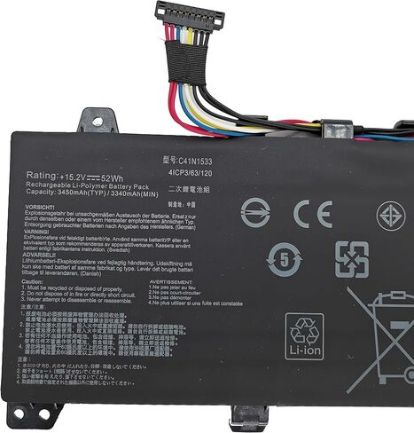 C41N1533 Laptop Battery Compatible with Asus Q524U Q524UQ Q524UQK Q524UQ-BBI7T14 Q524UQ-BHI7T15 C41N1533-15.08V 52Wh in Saudi Arabia