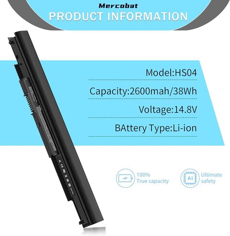 Battery Replacement for HP HS04 HS03 807957-001 807956-001 fit HP Pavilion 240 245 246 250 255 G4 G5 Notebook 15-af13dx 15-ay039wm 15-ac121dx HSTNN-LB6U HSTNN-LB6V 807611-421 807611-131 in Kuwait