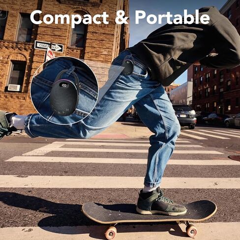 Portable Mini Bluetooth Speaker with HD Sound, LED Power Display, Big Pro Sound with Punchy Bass,Integrated Carabiner, 25H Playtime, Colorful RGB Lights, TWS pairing,Outdoor/Party/Travel, Gift Ideas in Saudi Arabia