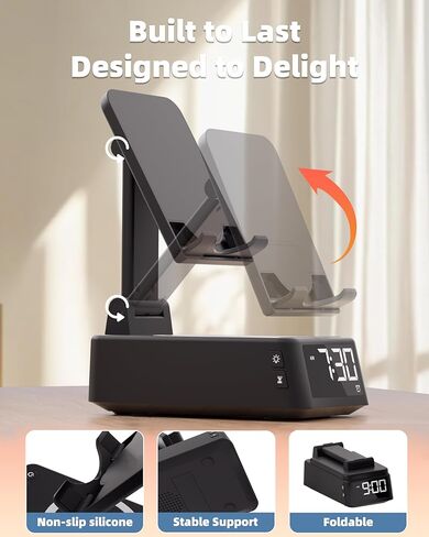 Gifts for Men Women, Cell Phone Stand with Bluetooth Speaker,Sound Machine White Noise Machine with 20 Soothing Sounds,Ambient Light Portable Speaker Stand Birthday for Men,Women,Dad in Saudi Arabia