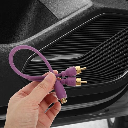 FOMIYES Car Speaker Wire Amplifier Cable Splitter 1 Female to 2 Male Audio Speaker Cable for Car Power Amplifier Installation in Saudi Arabia