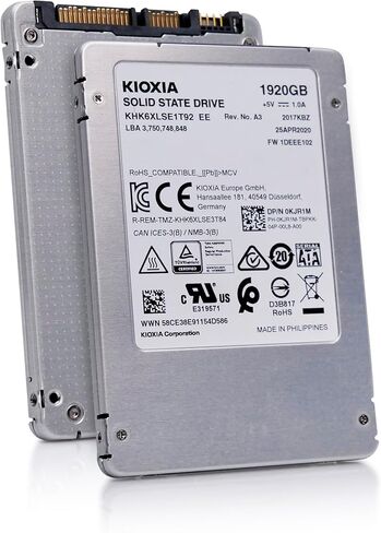 محرك الأقراص الصلبة المكثف Dell/Kioxia HK6-DC KHK6XLSE1T92 سعة 1.92 تيرابايت SATA 6 جيجابت/ثانية 3D TLC 2.5 بوصة in Saudi Arabia