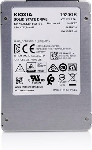 محرك الأقراص الصلبة المكثف Dell/Kioxia HK6-DC KHK6XLSE1T92 سعة 1.92 تيرابايت SATA 6 جيجابت/ثانية 3D TLC 2.5 بوصة in Saudi Arabia