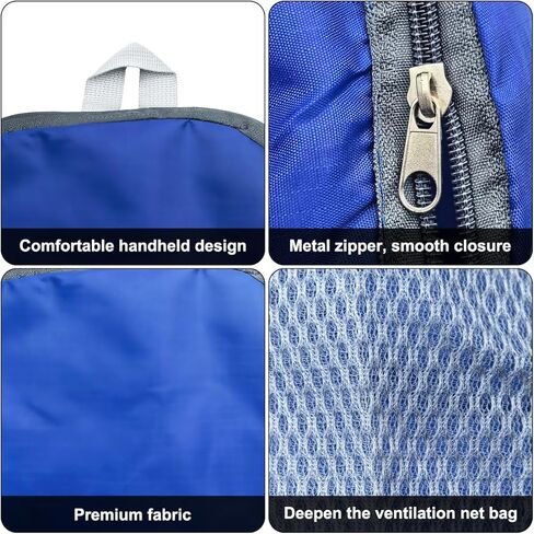 DaKuan Pack of 2 Lightweight Foldable Backpack, Water Resistant Travel Hiking Packable Backpack 20 Liters (Navy Blue + Royal Blue) for Camping, Outdoor, Travel Cycling in Saudi Arabia