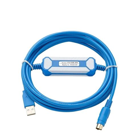 FX-USB-AW لكابل برمجة PLC كابل تنزيل الاتصالات FX3U FX3G (الإصدار المطلي بالذهب) in Kuwait