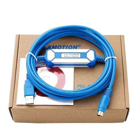FX-USB-AW لكابل برمجة PLC كابل تنزيل الاتصالات FX3U FX3G (الإصدار المطلي بالذهب) in Kuwait