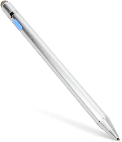 قلم BoxWave متوافق مع طراز Nintendo Switch OLED - قلم AccuPoint Active Stylus، قلم إلكتروني مع طرف فائق الدقة - فضي معدني in Saudi Arabia