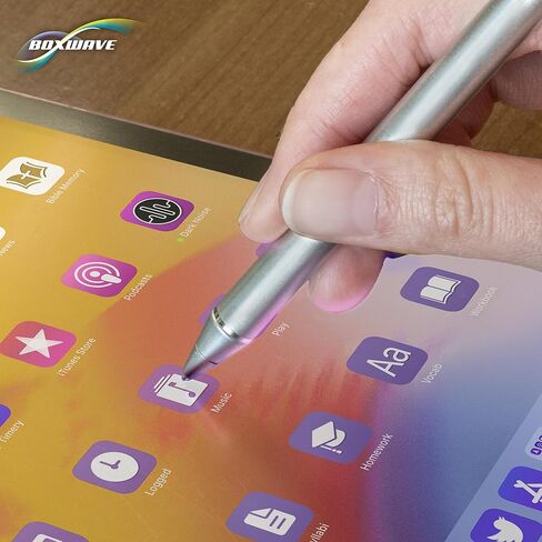 قلم BoxWave متوافق مع طراز Nintendo Switch OLED - قلم AccuPoint Active Stylus، قلم إلكتروني مع طرف فائق الدقة - فضي معدني in Saudi Arabia