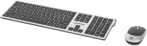 Manhattan Wireless USB Keyboard and Mouse Combo Set - Full-Size, Scissor Key Design, Quiet Typing, 1200 DPI Optical Mouse, Plug & Play Compatibility - 180788 in Saudi Arabia