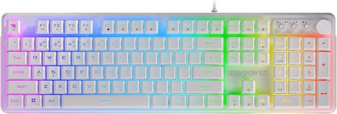 iBUYPOWER Chimera KM10 RGB مجموعة لوحة مفاتيح وماوس للألعاب - أبيض in Saudi Arabia