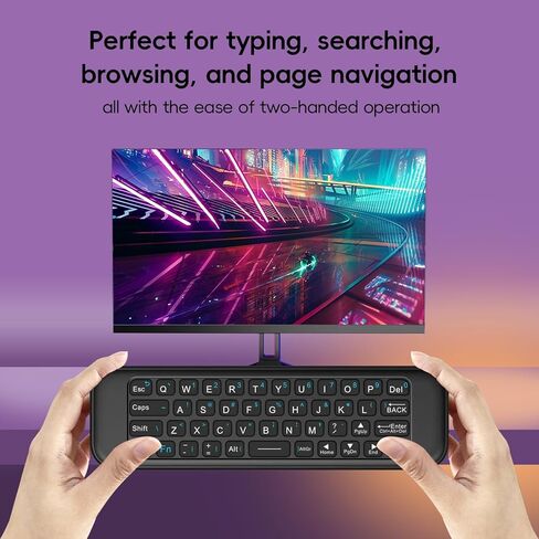iPazzPort 2.4G+BT Dual-Mode Air Mouse Remote Keyboard – Mini Rechargeable Wireless Controller for Smart TV, Android Box, HTPC, Projector, Without Backlight in Saudi Arabia