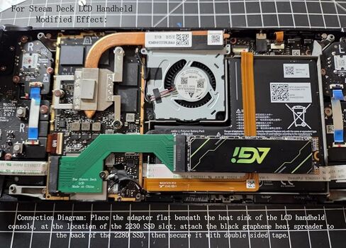 For Steam Deck LCD Handheld M.2 NVMe PCIe 4.0 2230 to 2280 SSD Hard Drive Adapter Expansion Card,Modified 2280 Replacement 2230 SSD Converter Board,for Steam Deck Handheld Expandable High Storage Card in Saudi Arabia