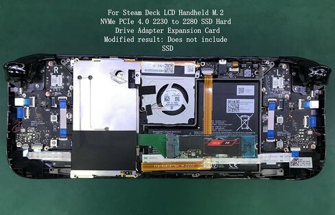For Steam Deck LCD Handheld M.2 NVMe PCIe 4.0 2230 to 2280 SSD Hard Drive Adapter Expansion Card,Modified 2280 Replacement 2230 SSD Converter Board,for Steam Deck Handheld Expandable High Storage Card in Saudi Arabia