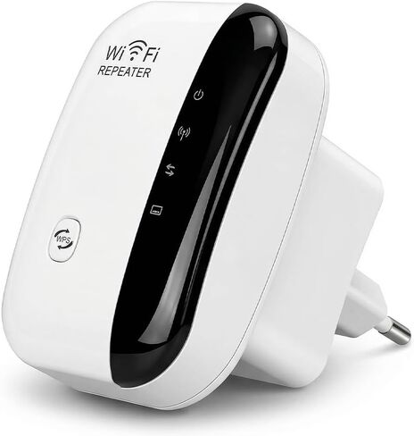 1pcs WiFi Extender, WiFi Extenders Signal Booster Up to 1200 sq.ft and 30 Devices, Wireless Internet Repeater Booster with Ethernet Ports, WPS Setup - EU,White in Saudi Arabia