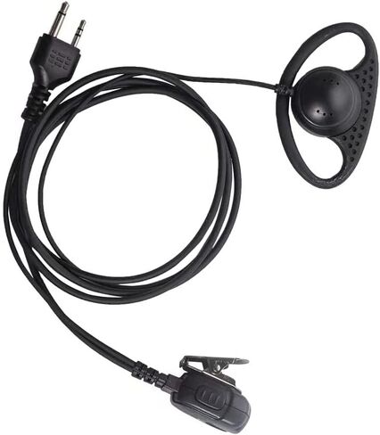 قطعتان من سماعات الأذن اللاسلكية المتوافقة مع سماعات Midland GXT1000VP4 LXT600VP3 GXT1050VP4 GXT1000XB مع ميكروفون PTT Security على شكل D in Kuwait