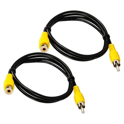 2PCS RCA Audio Video Coaxial Cable 3.28ft RCA Male to Female Extension Cable Male to Female Audio Video AV Cable Gold Plated Connectors for Home Theater, TV in Saudi Arabia