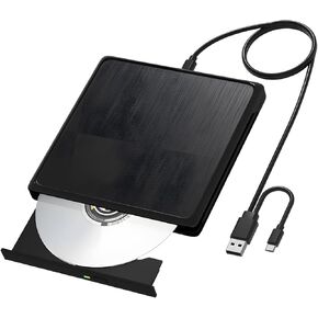 Compact Plug and Play External Disc ROM Device with Multiple Connectors for Laptops Fast External Drive for Laptops Compact Lightweight Player Recorder in Kuwait